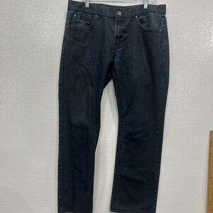 Request Jeans Premium Men 34x30 Blue Denim Stretch Casual y2k Straight Fit